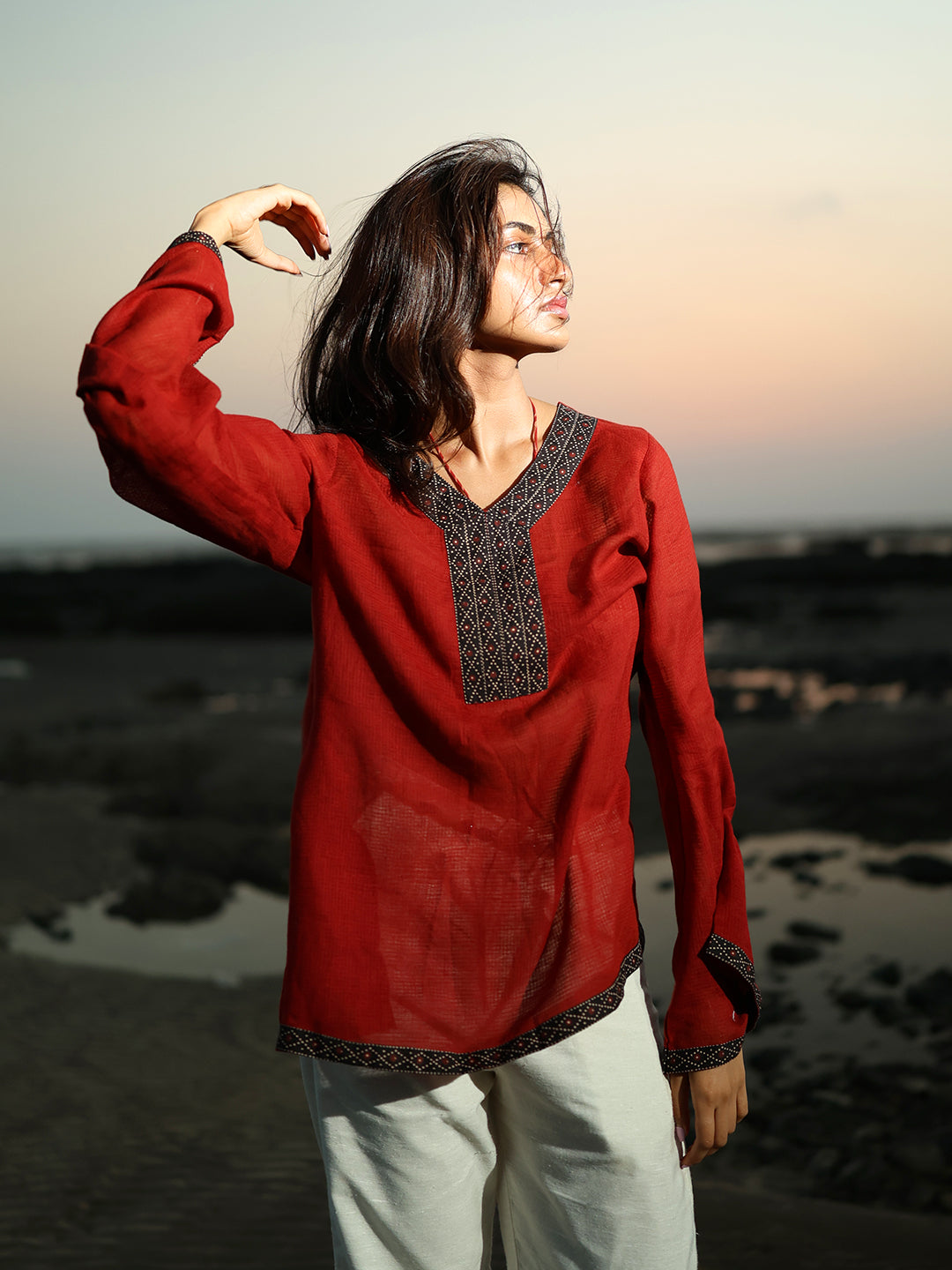 Shrishti mul cover up - kurti NISHORAMA