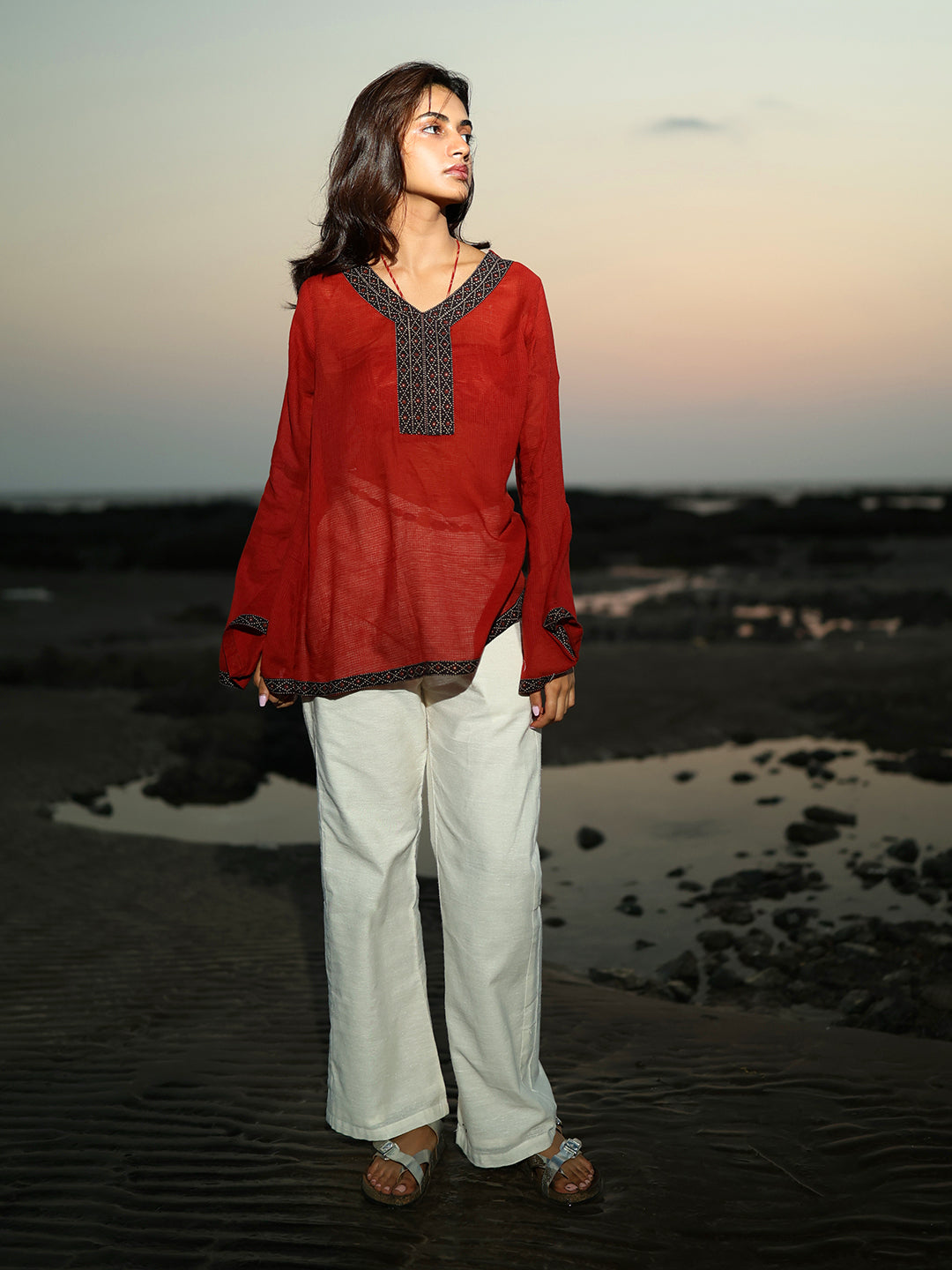 Shrishti mul cover up - kurti NISHORAMA