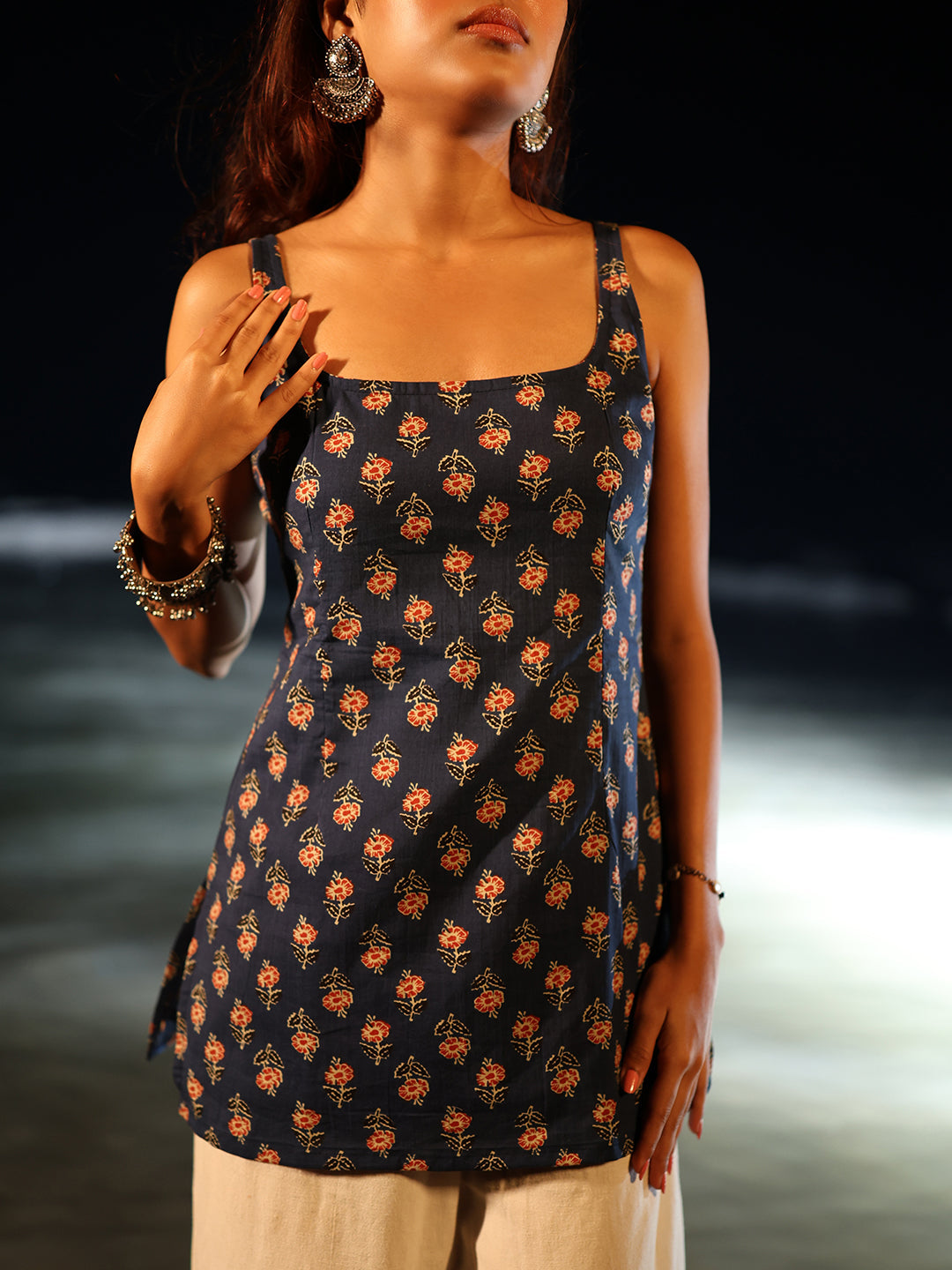 Meera Deep Back Kurti NISHORAMA