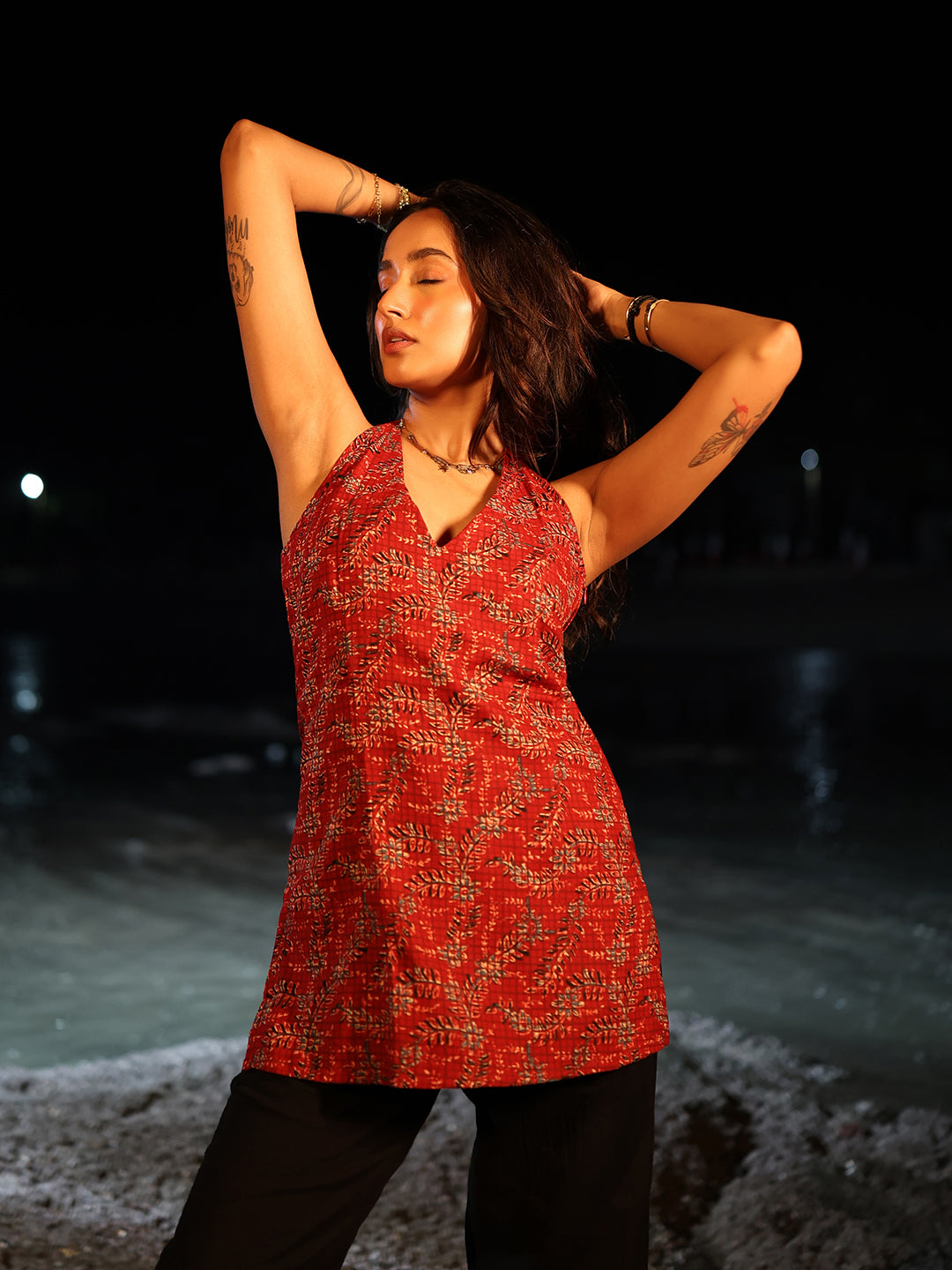 Khawaab Halterneck Corset Kurti NISHORAMA