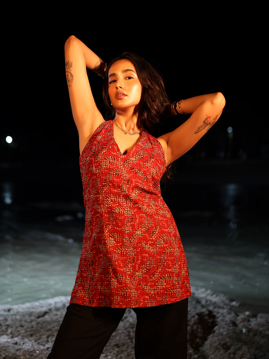 Khawaab Halterneck Corset Kurti NISHORAMA