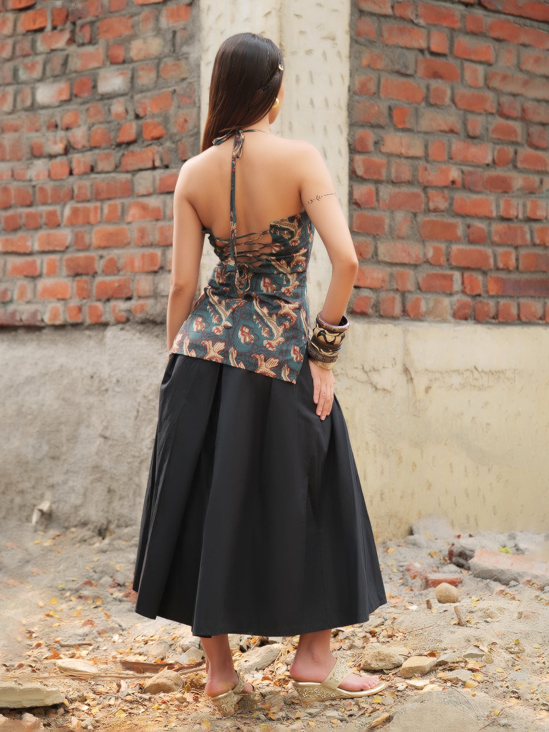 Mariya Halter Neck Corset Kurti NISHORAMA