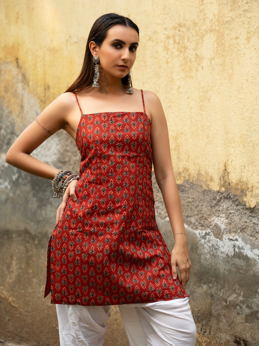 Sia Noodle Strap Corset Kurti NISHORAMA