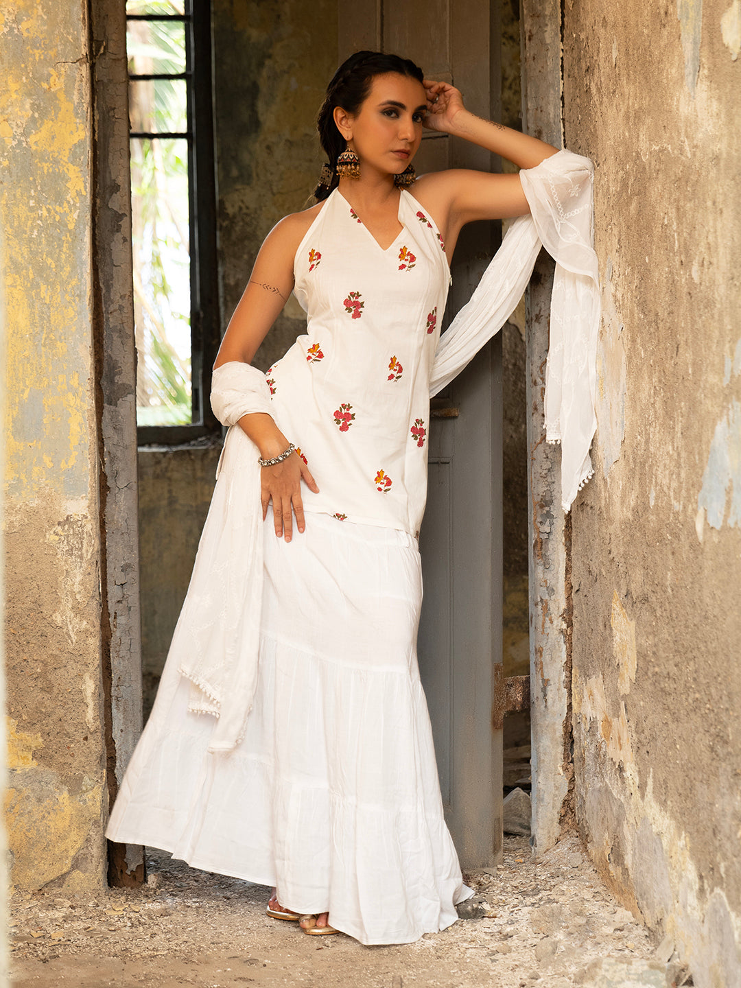 Tara Halter Neck Corset Kurti NISHORAMA