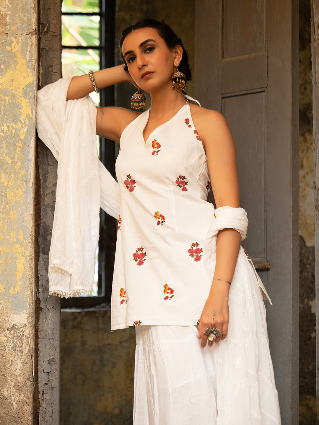 Tara Halter Neck Corset Kurti NISHORAMA