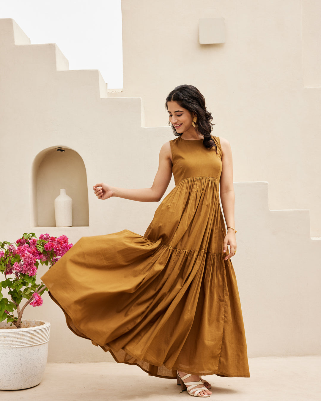 Black Tiered Maxi Dress