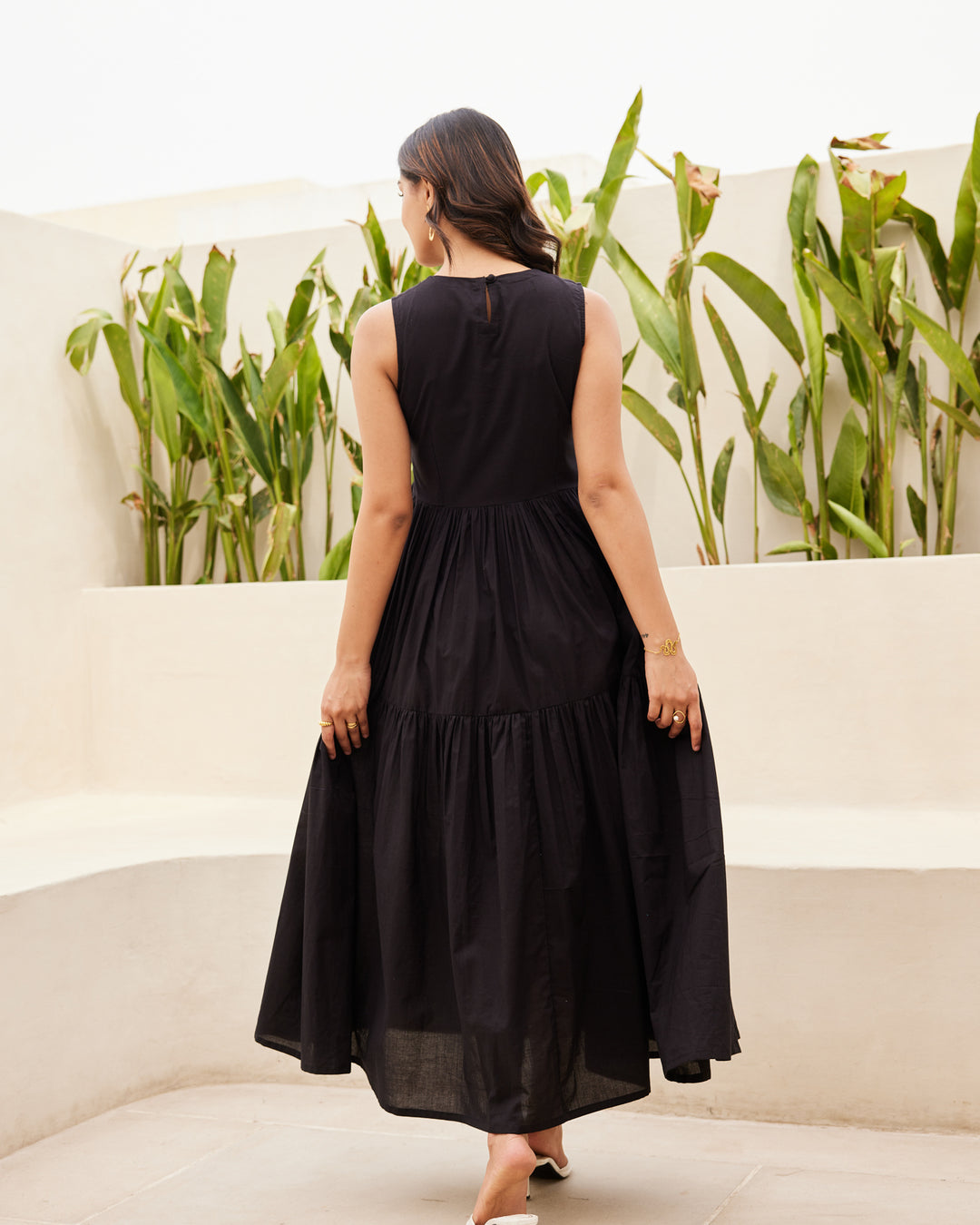 Brown Tiered Maxi Dress