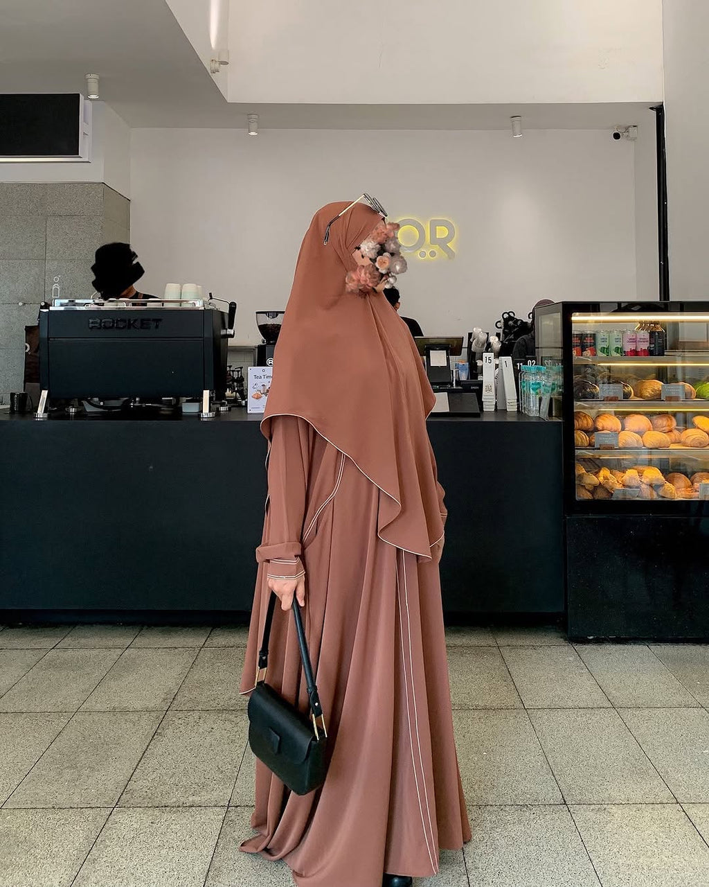 Elegant Brown Abaya with Matching Khimar – Premium Modest Wear Abaya