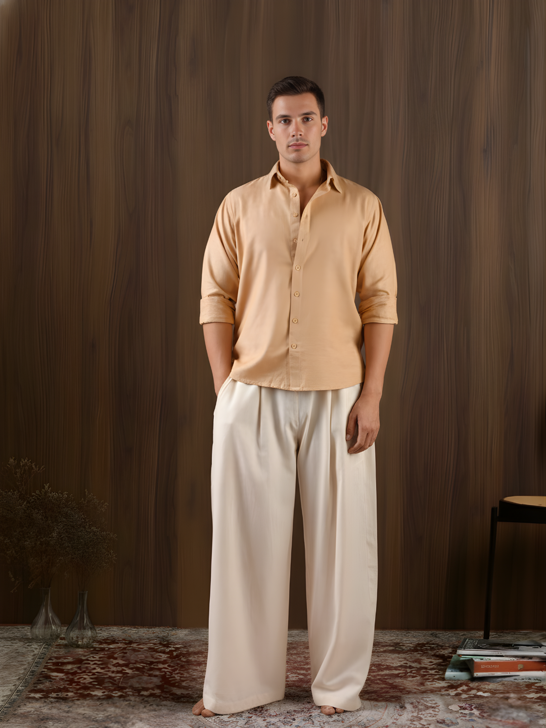 Karan Khadi Linen Fitted Shirt NISHORAMA