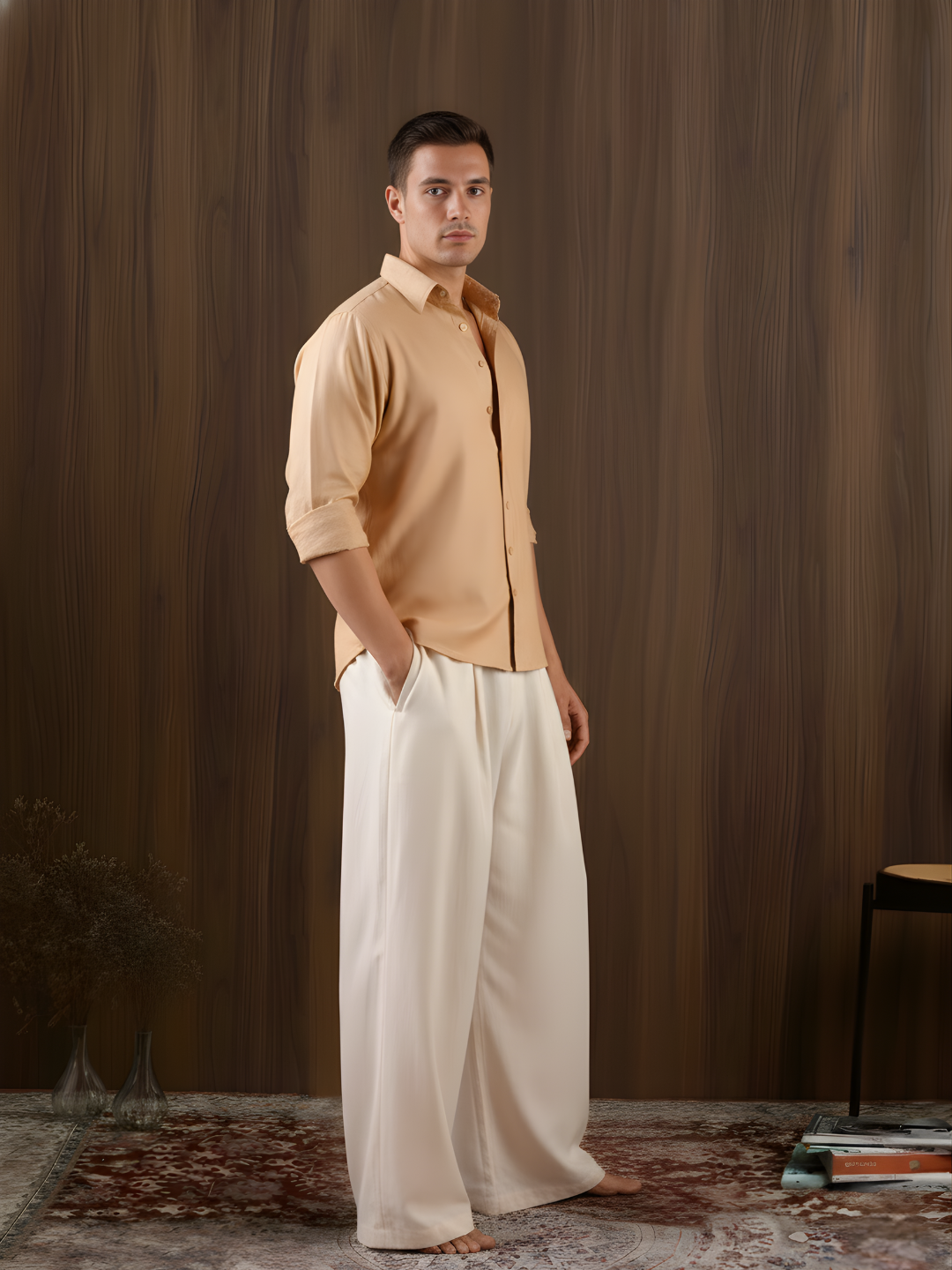 Karan Khadi Linen Fitted Shirt NISHORAMA
