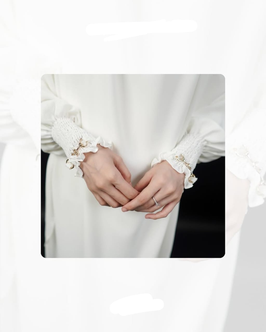 Premium White Abaya with Khimar Attached Nose Piece Abaya